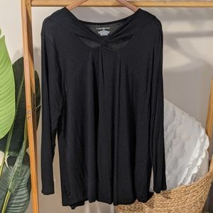 Twisted neck long sleeve top